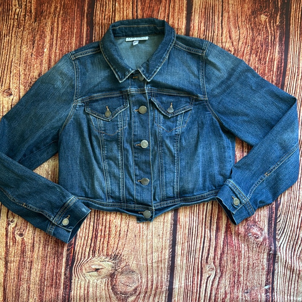 Lane Bryant Long Sleeved Cropped Jean Jacket! Great Condition! Size 12